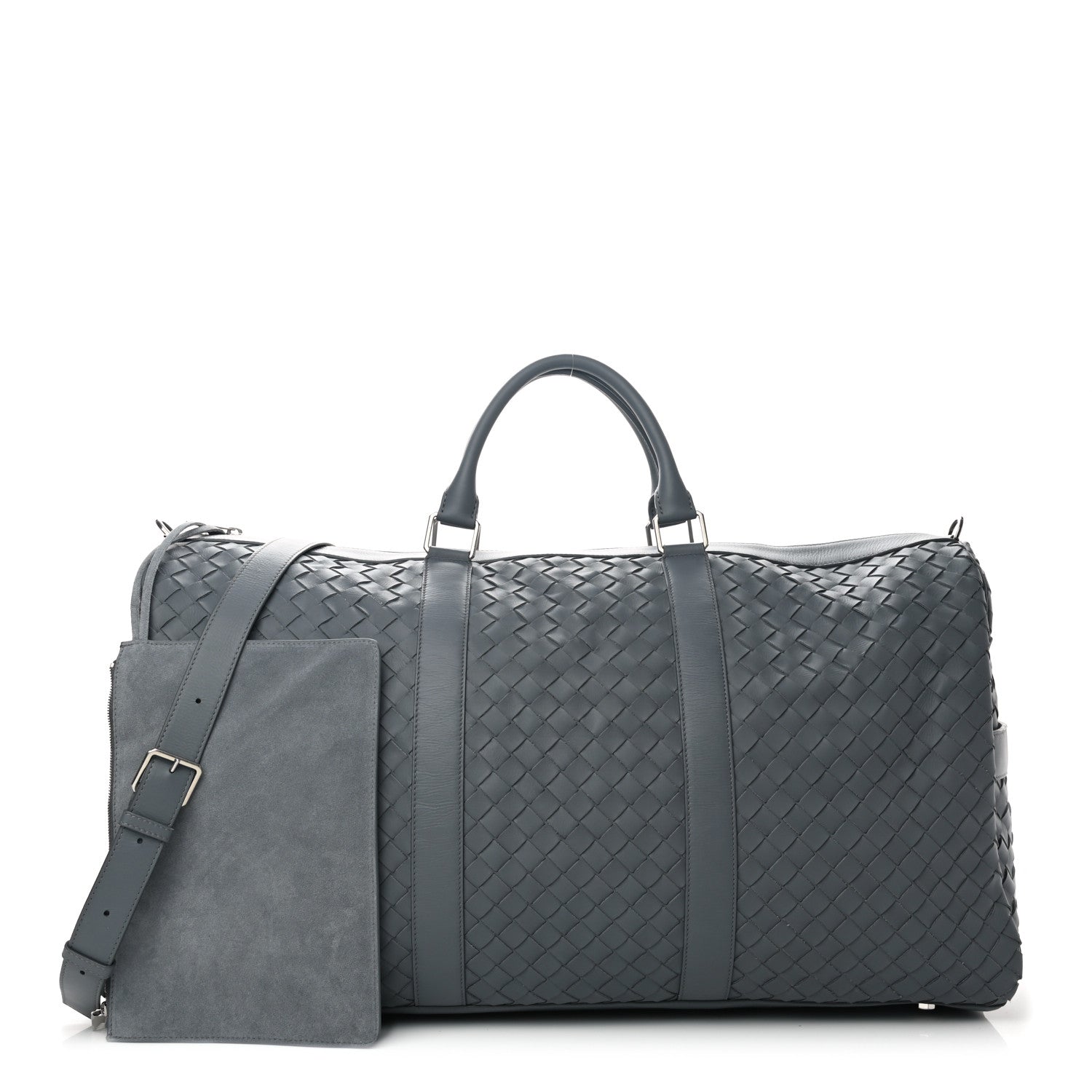Bottega Veneta Nappa Intrecciato Large Holdall Duffel Grey 1 of 9