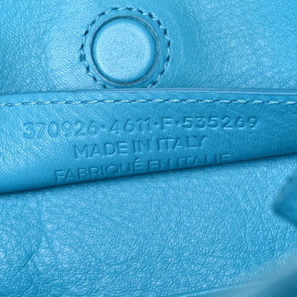 Balenciaga Supple Calfskin Papier A6 Zip Around Tote Bleu Caraibes 14 of 25