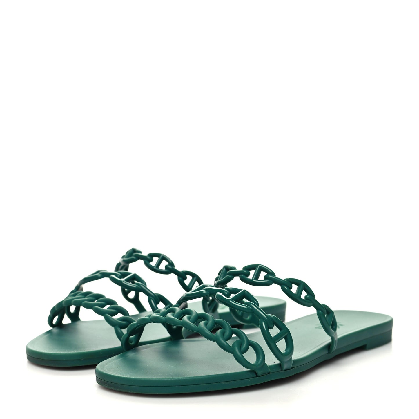 Rubber Chaine d'Ancre Rivage Sandals 38 Vert d'Ete