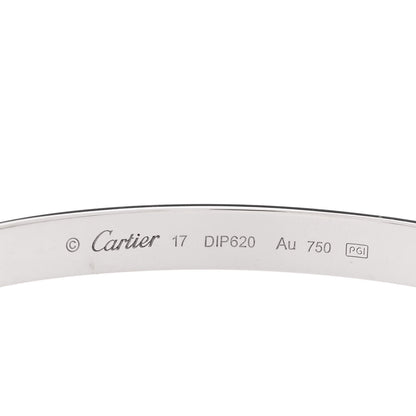Cartier 18K White Gold LOVE Bracelet 17 3 of 7