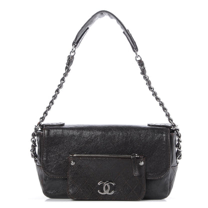 Chanel Glazed Caviar Small Pocket In The City Shoulder Bag Brown 1 of 8