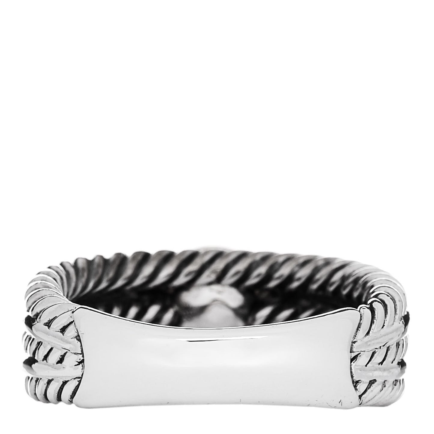 Sterling Silver Diamond Freshwater Cultured Pearl Cable Crossover Ring 57 8