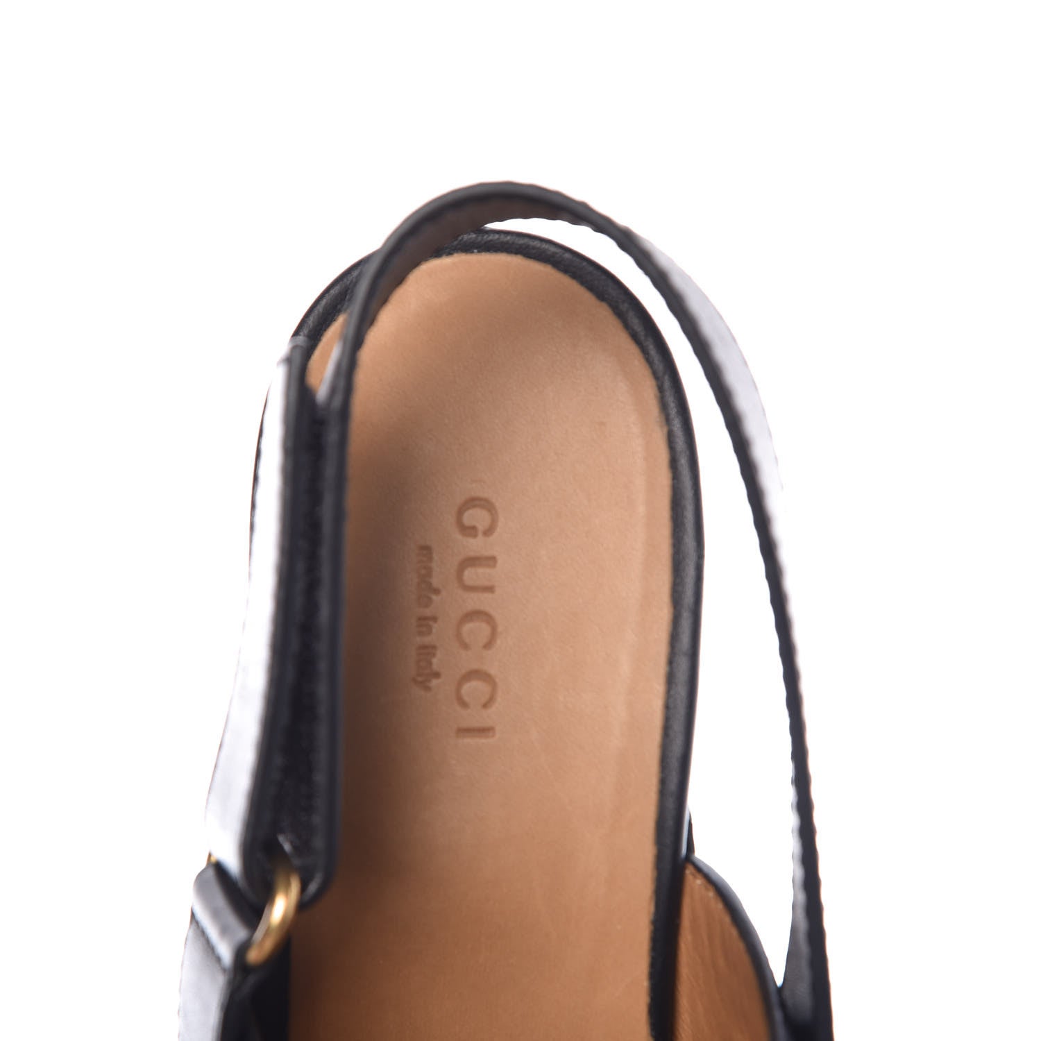 Gucci Betis Calfskin Horsebit Amstel Platform Slingback Clogs 39 Black 7 of 11
