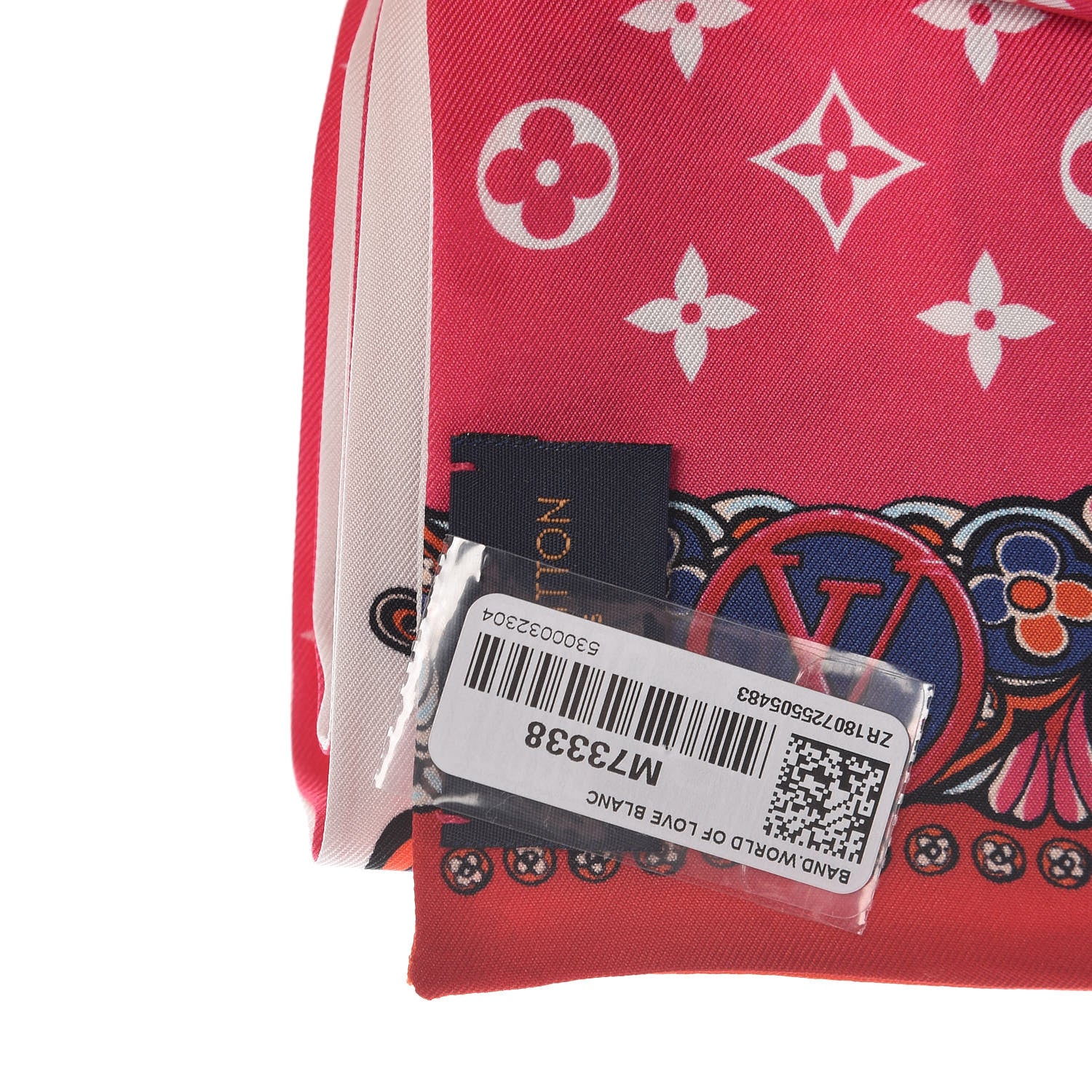 Louis Vuitton Silk Monogram World Of Love Bandeau White 4 of 5