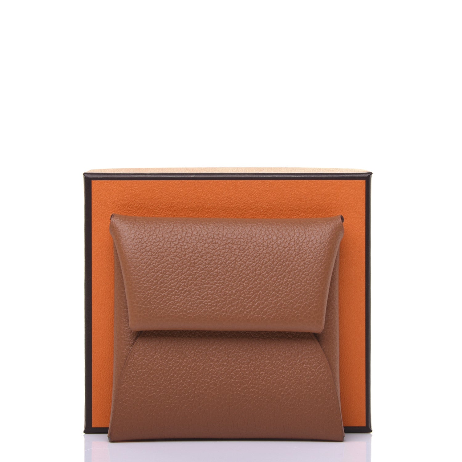 Hermes Evercolor Bastia Verso Coin Purse Gold Beige De Weimar 7 of 7