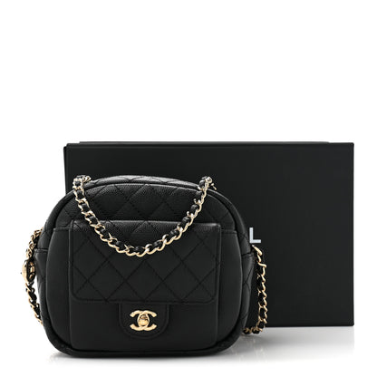 Chanel Caviar Quilted CC Day Camera Case Black 11 of 11