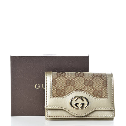 Gucci Monogram Sukey Card Case Gold 8 of 8