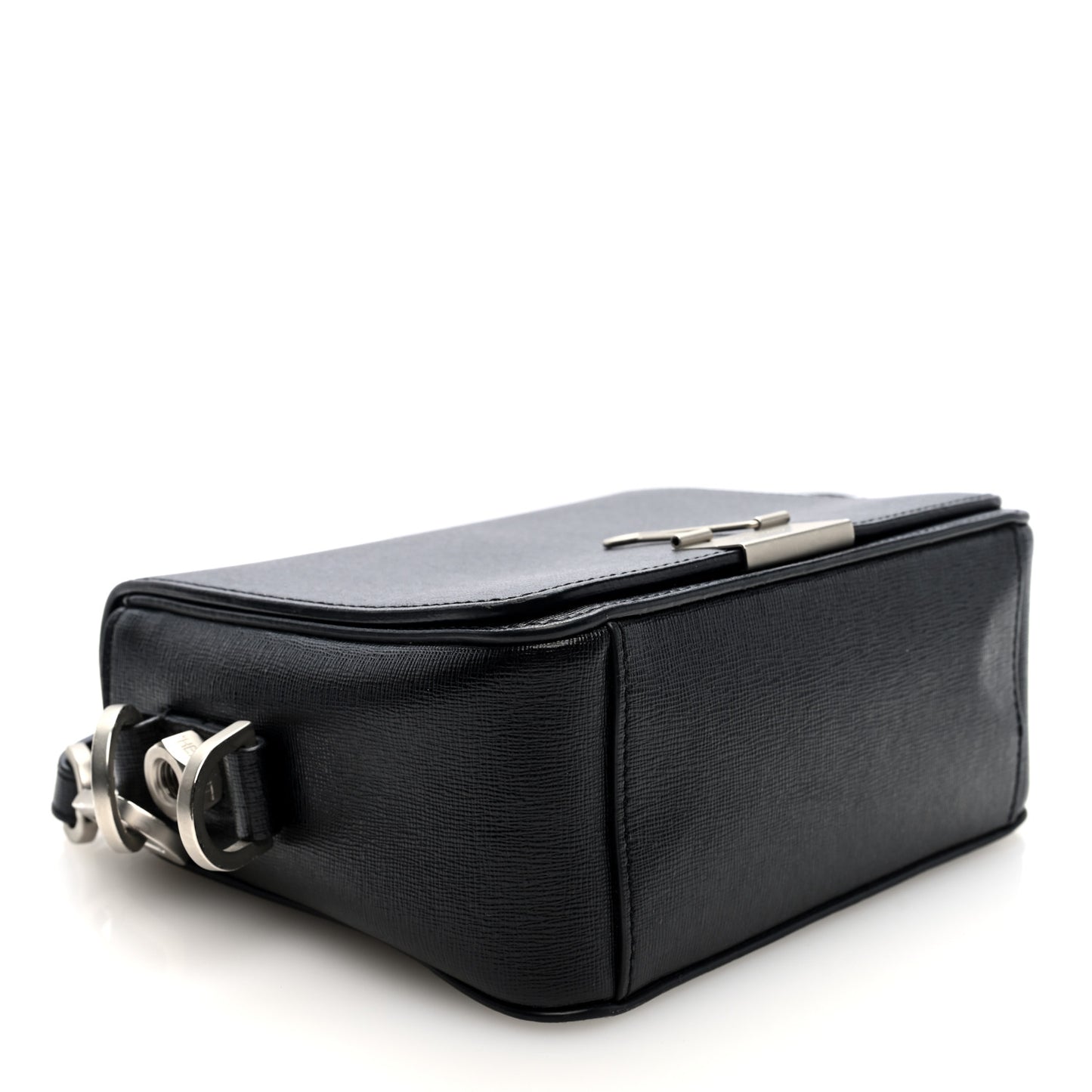 Saffiano Binder Clip Bag Black