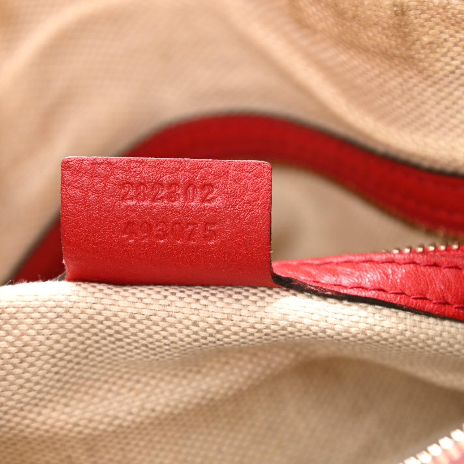 Gucci Pebbled Calfskin Medium Soho Boston Red 7 of 25