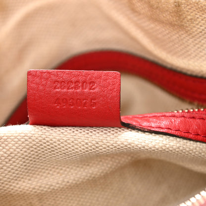 Gucci Pebbled Calfskin Medium Soho Boston Red 7 of 25