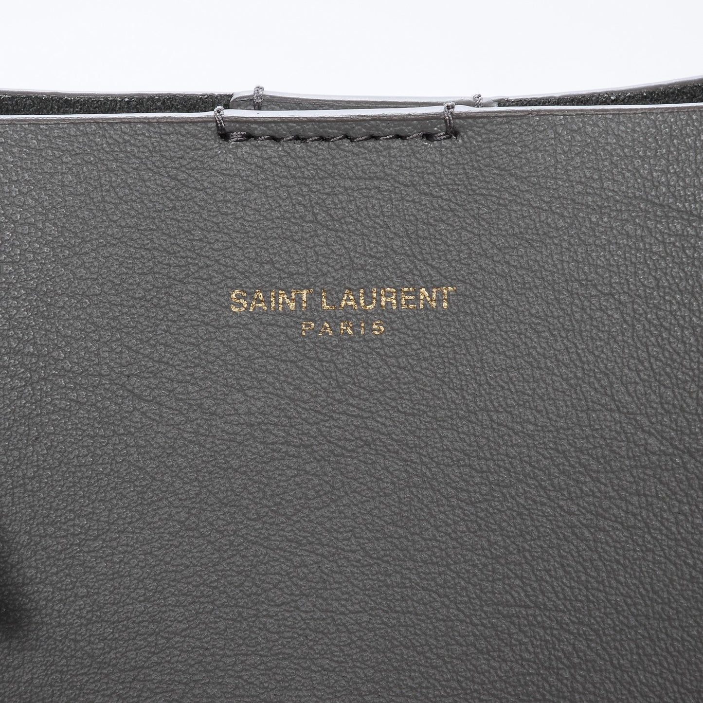 Calfskin Medium Shopping Tote Light Gray