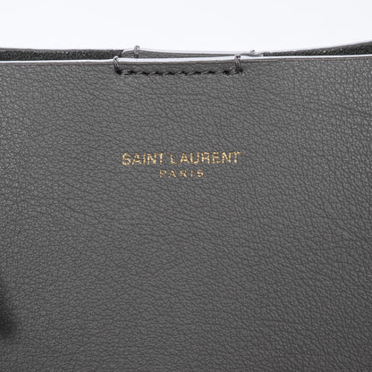 Saint Laurent Calfskin Medium Shopping Tote Light Gray 7 of 8