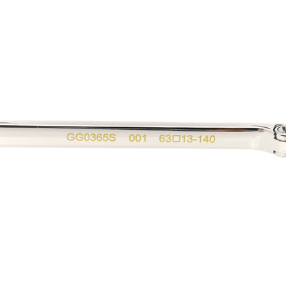 Gucci Metal Aviator Sunglasses GG0365S Silver Gold 5 of 8