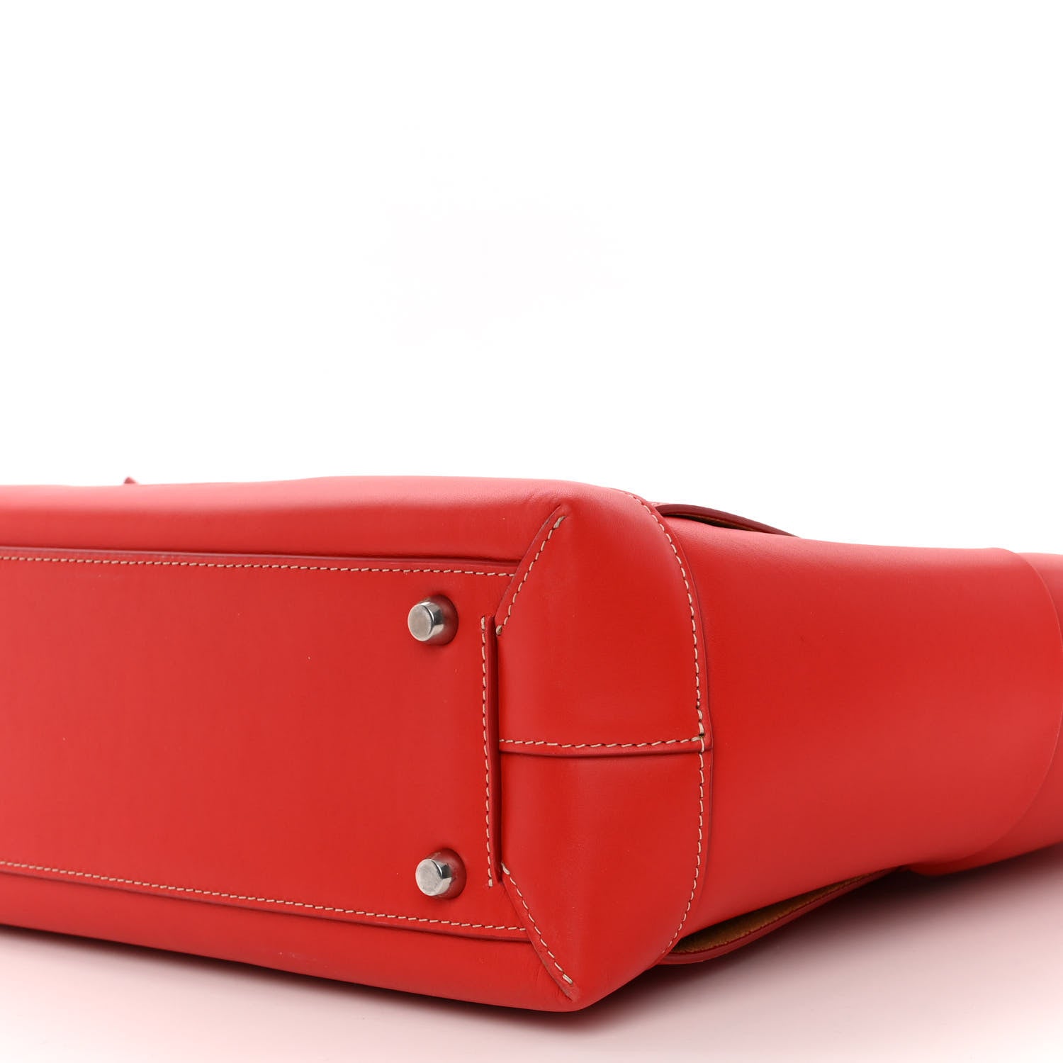 Bottega Veneta French Calfskin Maxi Intrecciato Medium Arco Red 9 of 10