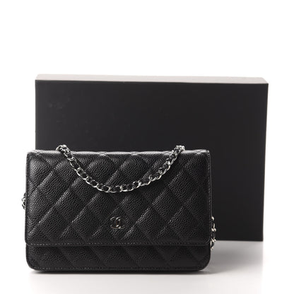 Chanel Caviar Quilted Wallet On Chain WOC Black 12 of 12