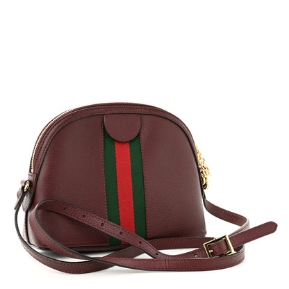 Gucci Textured Calfskin Web Small Ophidia Dome Shoulder Bag Vintage Bordeaux 3 of 10