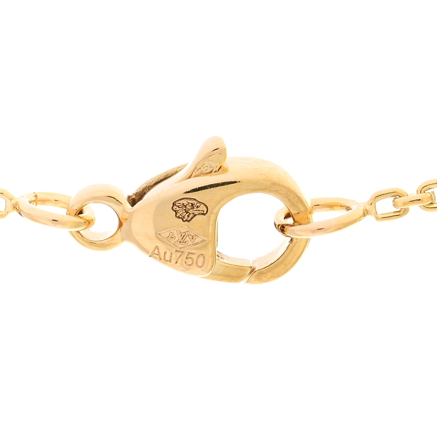 18K Yellow Gold Diamond Idylle Blossom LV Pendant Necklace