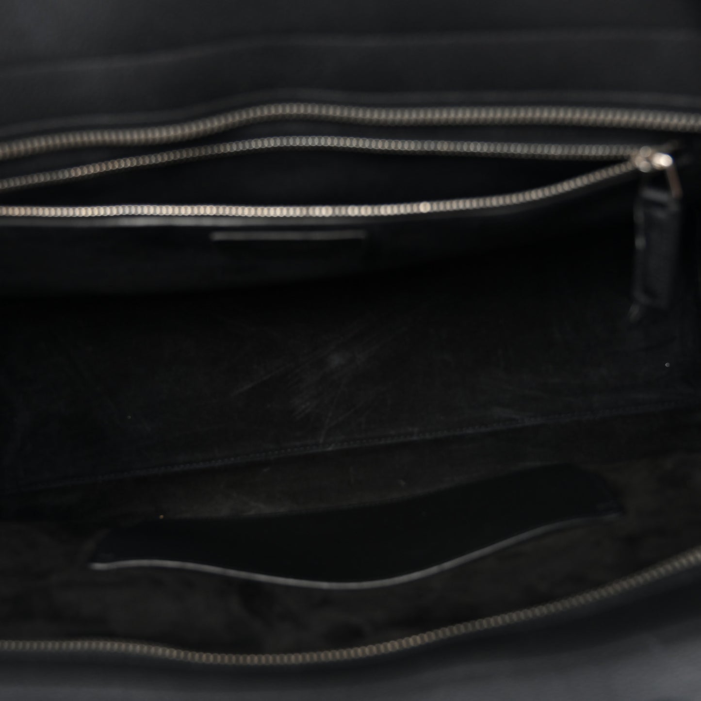 Grained Calfskin Medium Rive Gauche Cabas Black