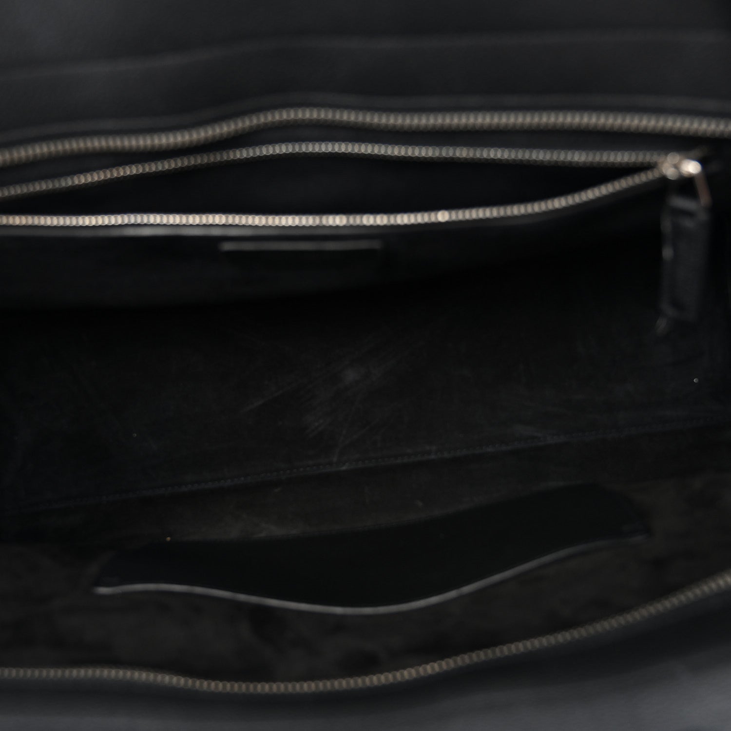 Saint Laurent Grained Calfskin Medium Rive Gauche Cabas Black 5 of 9