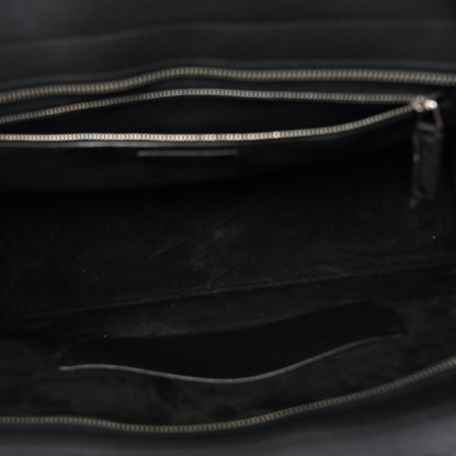 Saint Laurent Grained Calfskin Medium Rive Gauche Cabas Black 5 of 9