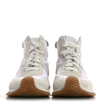 Loewe Nylon Suede Flow Retro Runner High Top Sneakers 37 White 3 of 13