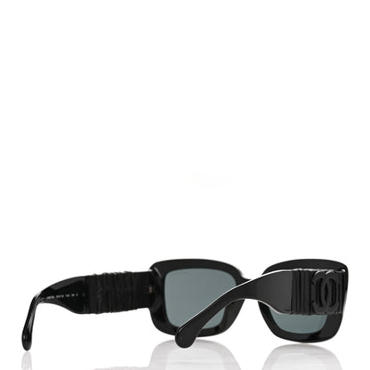 Chanel Acetate Calfskin Polarized Square Sunglasses 5473-Q-A Black 4 of 9