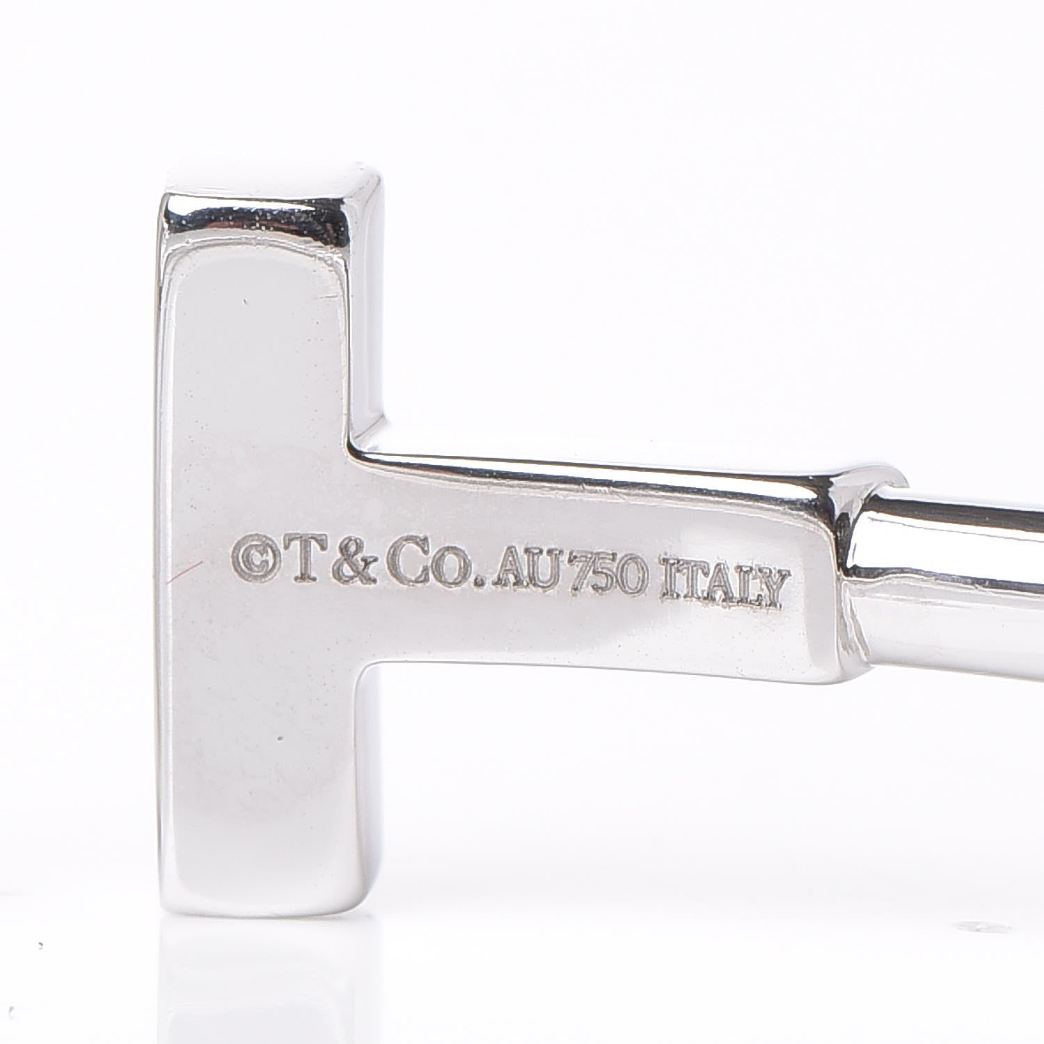 Tiffany 18K White Gold Diamond T Wire Bracelet 4 of 4