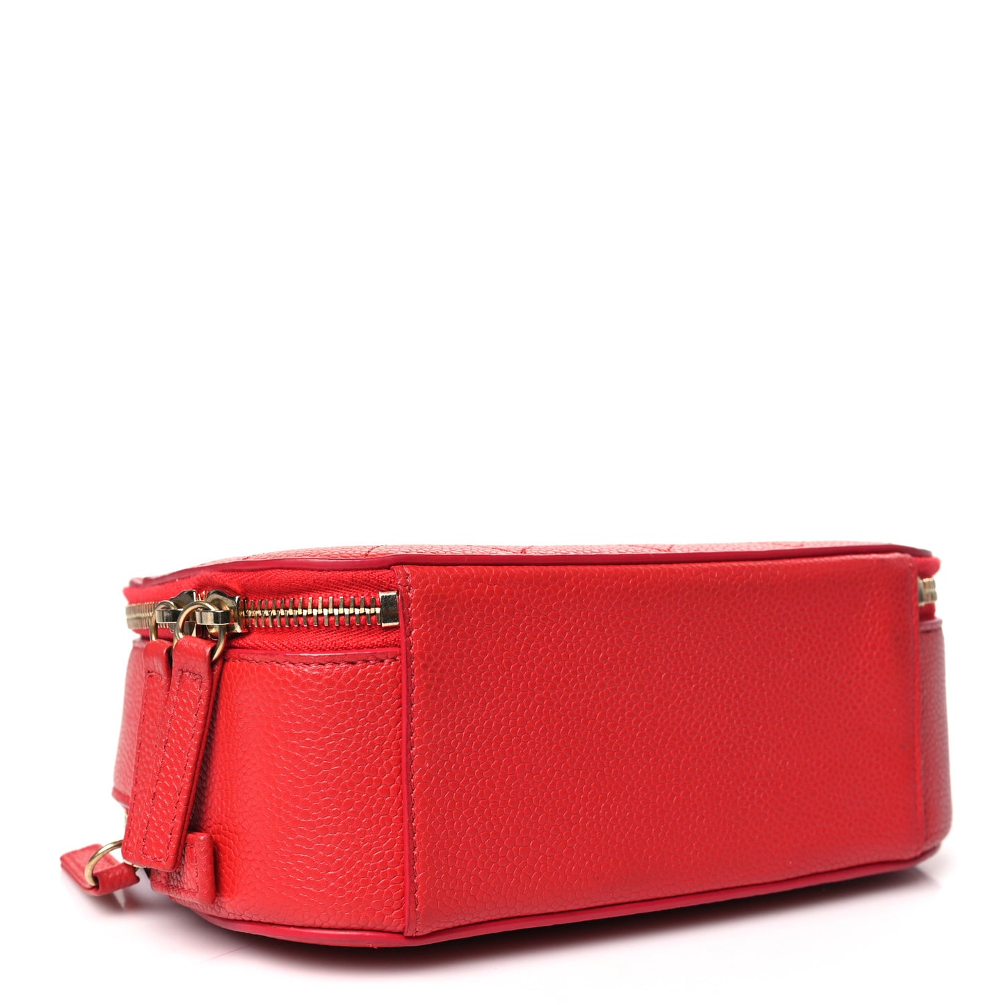 Caviar Quilted Small Camera Case Red