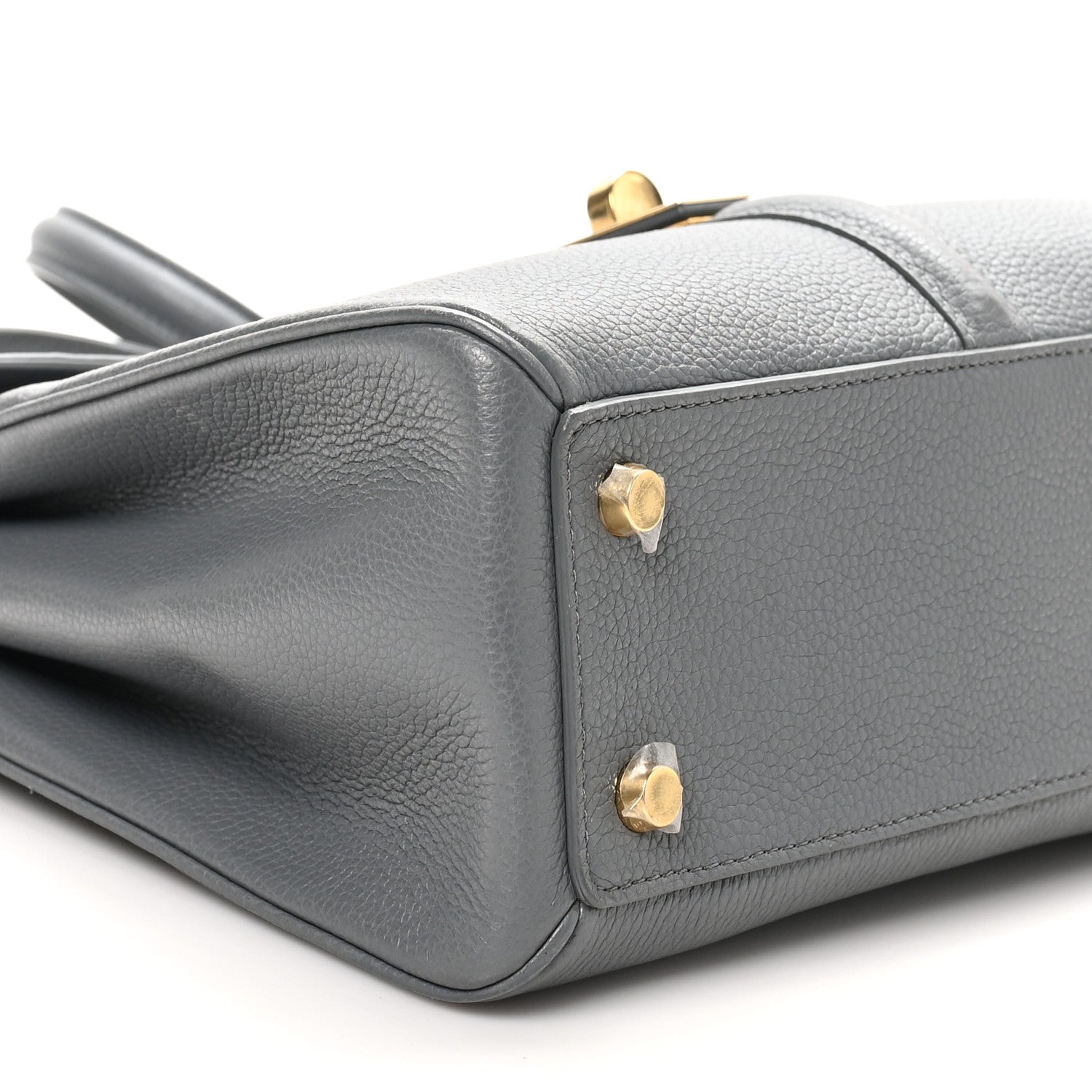 Celine Grained Calfskin Small 16 Top Handle Bag Medium Grey 9 of 9