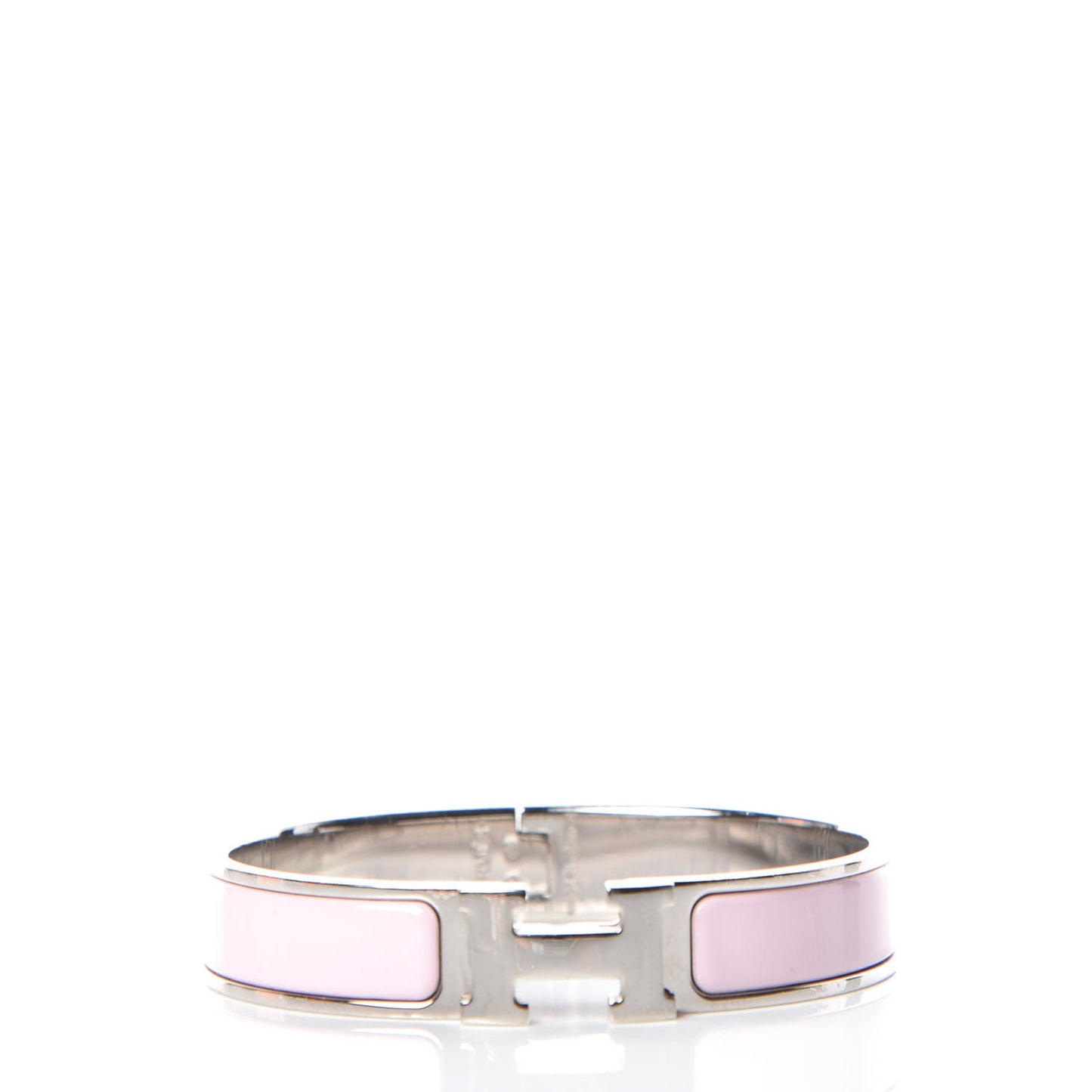 Enamel Narrow Clic Clac H Bracelet GM Rose Candeur
