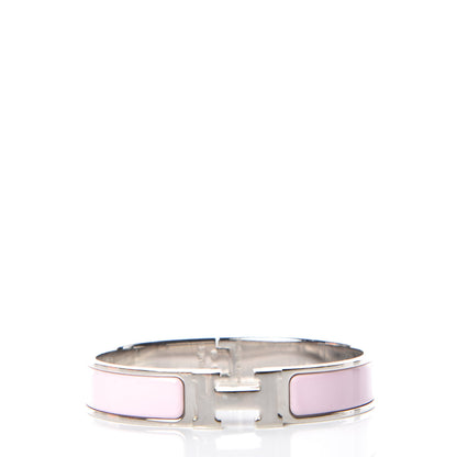 Hermes Enamel Narrow Clic Clac H Bracelet GM Rose Candeur 1 of 7