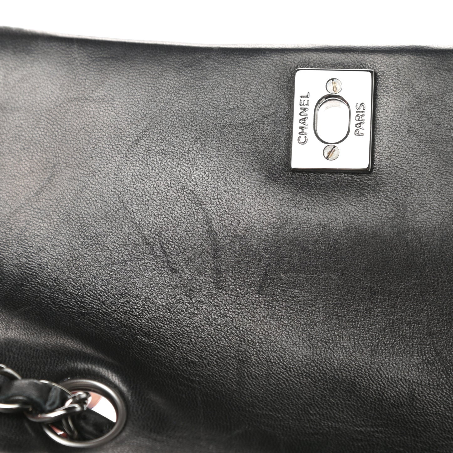 Lambskin Mini Lady Graphic Flap Black