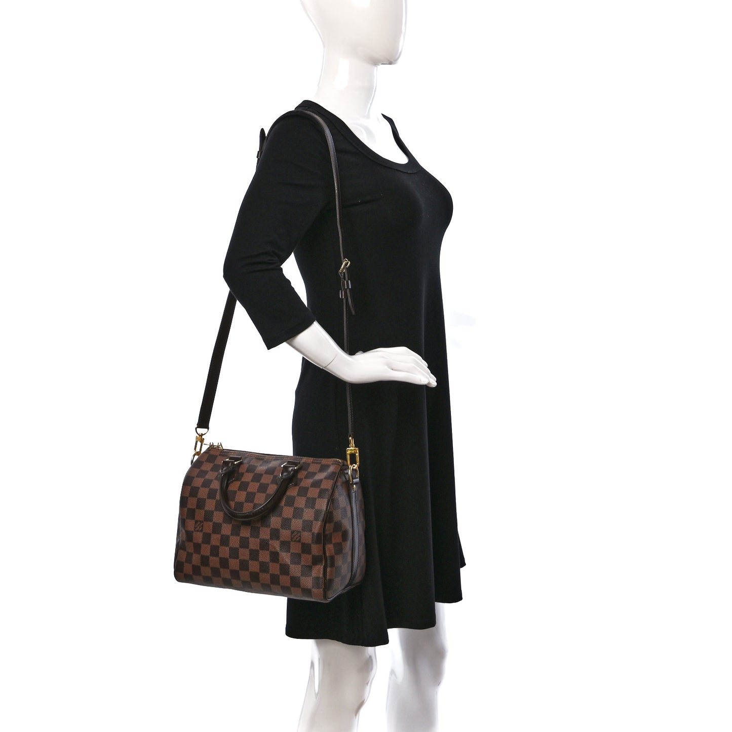 Damier Ebene Speedy Bandouliere 25