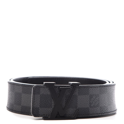Louis Vuitton Damier Graphite 40mm LV Initiales Belt 105 42 1 of 16