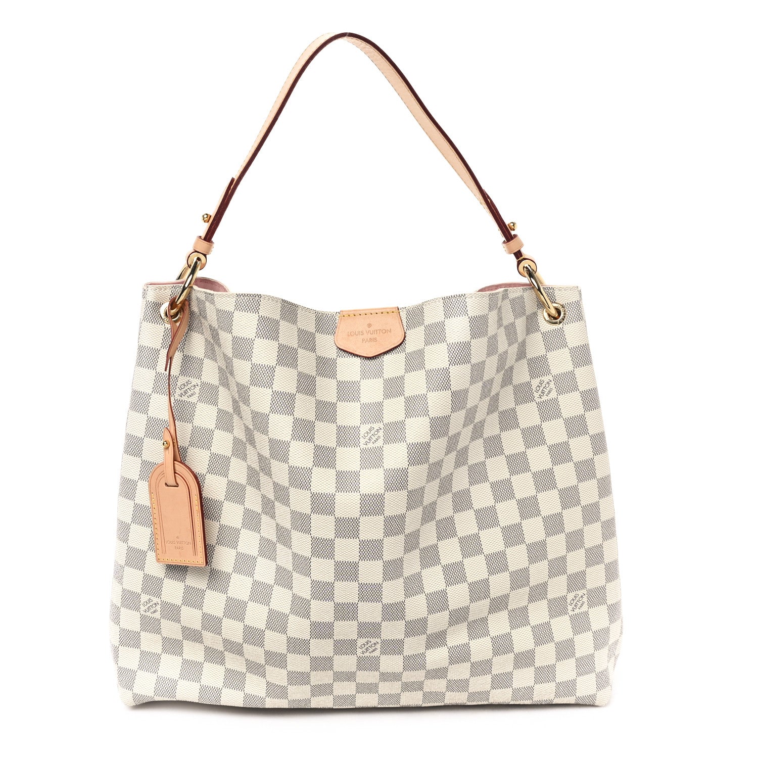 Louis Vuitton Damier Azur Graceful MM Rose Ballerine 1 of 11