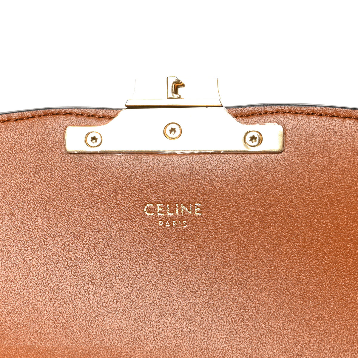 Celine Natural Calfskin Silk Teen Triomphe Bag Navy Red 5 of 8