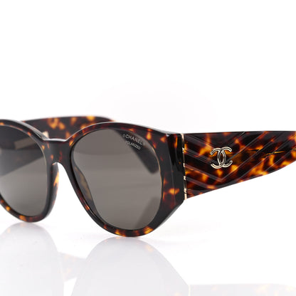Chanel Acetate Polarized Oval Sunglasses 5411 Brown 7 of 8