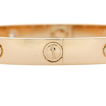 Cartier 18K Yellow Gold 10 Diamond LOVE Bracelet 16 5 of 9
