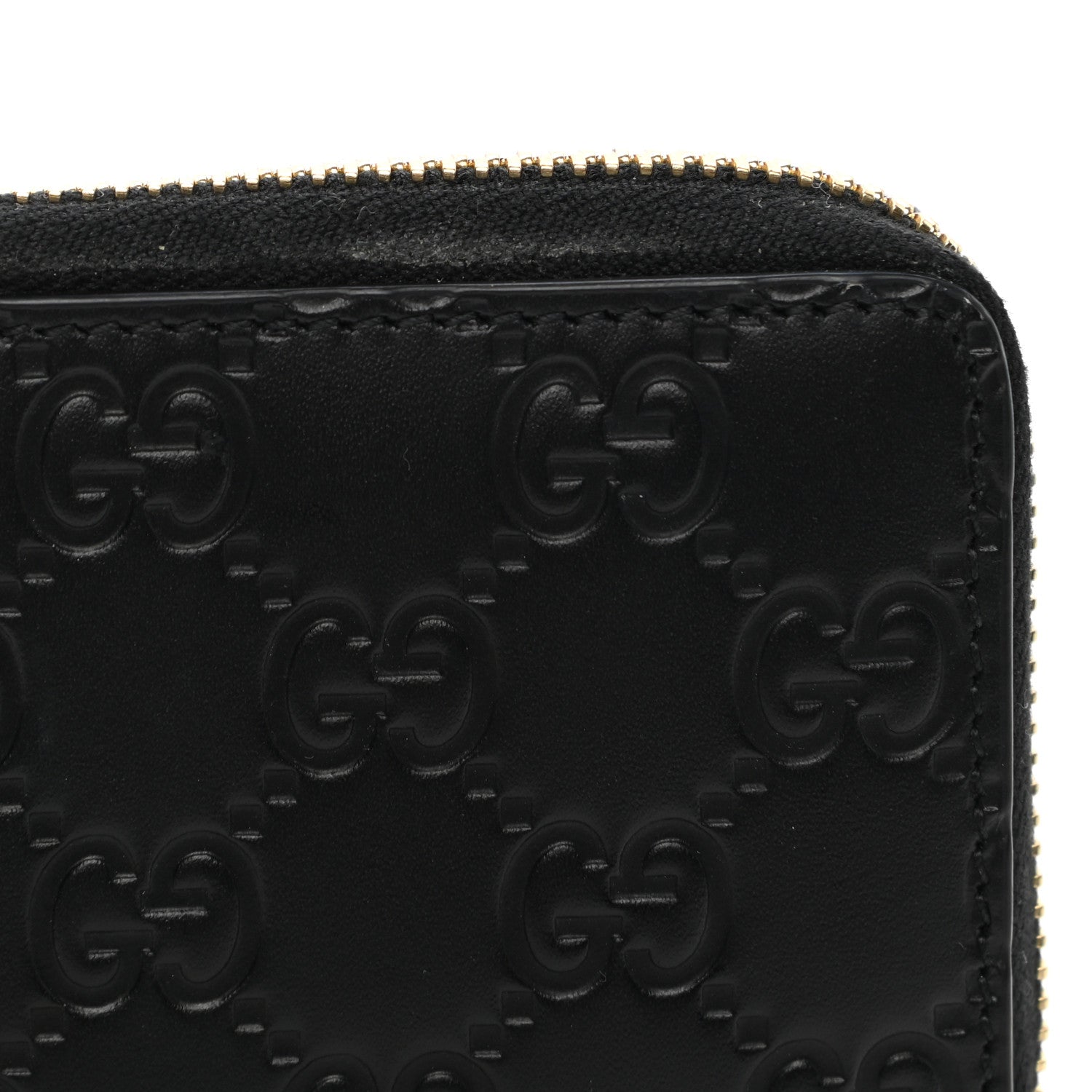 Gucci Guccissima Zip Around Card Case Black 8 of 8