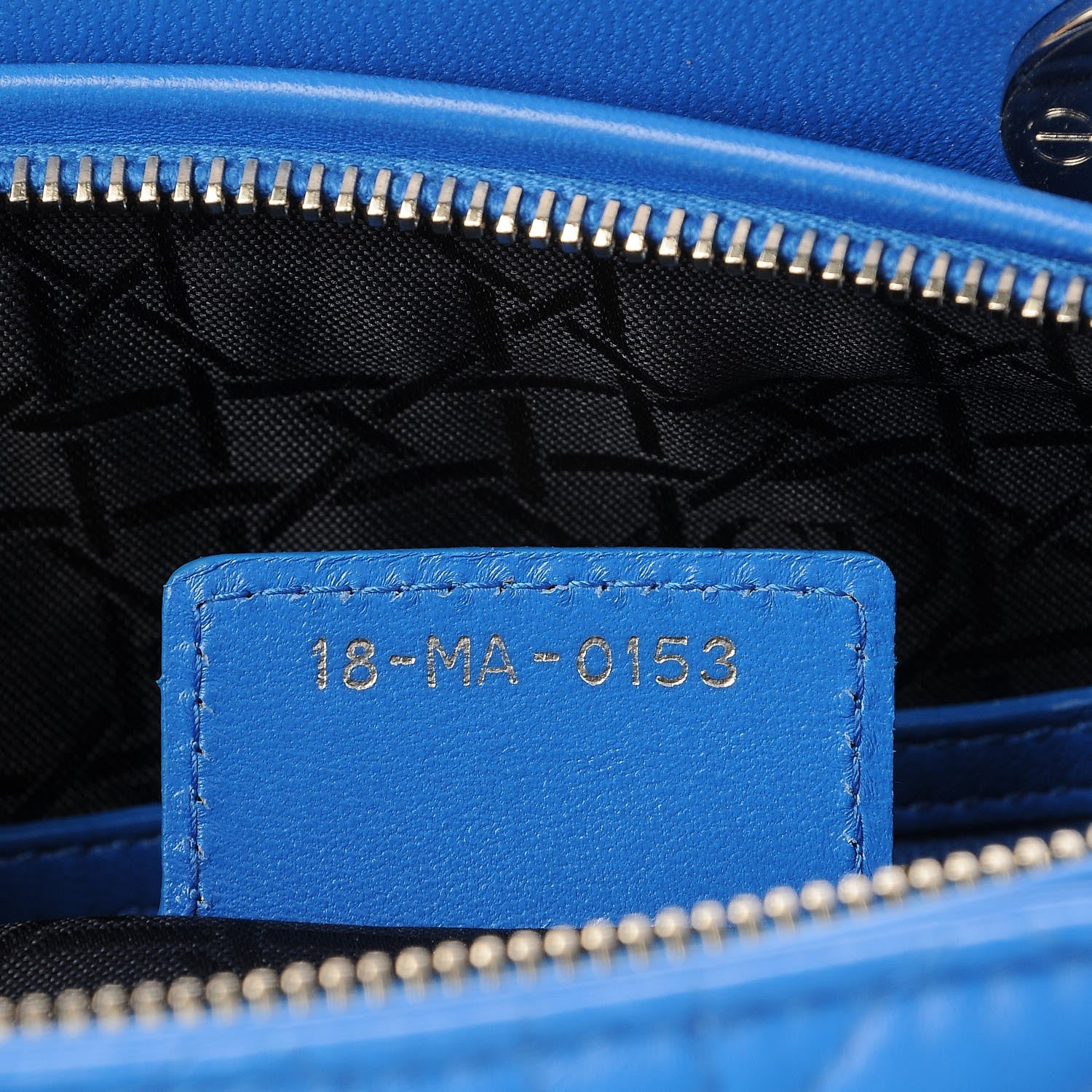 Christian Dior Lambskin Cannage Large Lady Dior Blue Persan 8 of 9