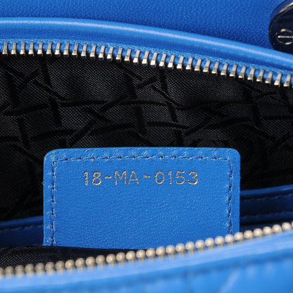 Christian Dior Lambskin Cannage Large Lady Dior Blue Persan 8 of 9