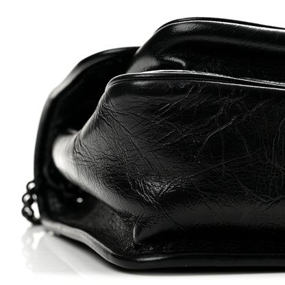 Saint Laurent Crinkled Lambskin Matelasse Monogram Baby Niki Chain Satchel Black 9 of 12
