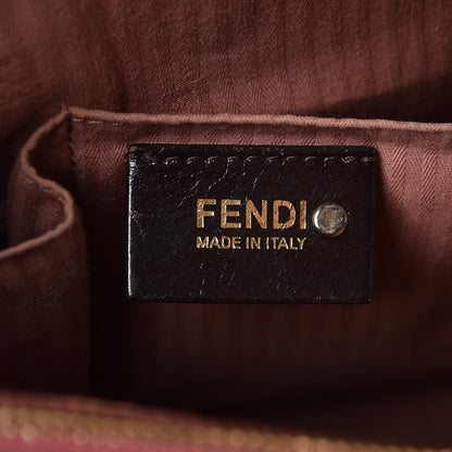 Fendi Vitello Elite Flamingo Regular 2Jours Tote Terracotta 10 of 13