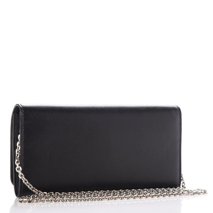 Fendi Vitello Liberty Fun Fair Studded Continental Wallet On Chain Black Multicolor 3 of 9