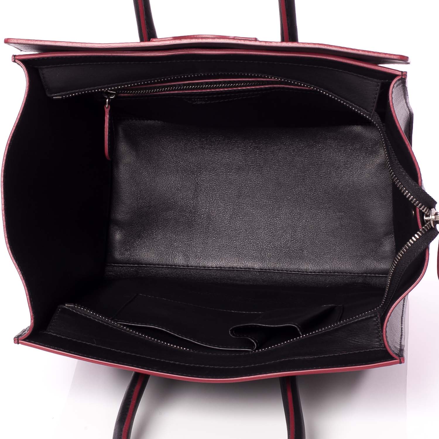 Celine Smooth Calfskin Mini Luggage Black w Pink Trim 9 of 9