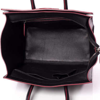 Celine Smooth Calfskin Mini Luggage Black w Pink Trim 9 of 9