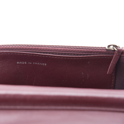 Chanel Patent Quilted Wallet On Chain WOC Burgundy 7 of 15