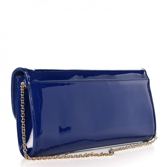Christian Louboutin Patent Riviera Clutch Neptune 3 of 7