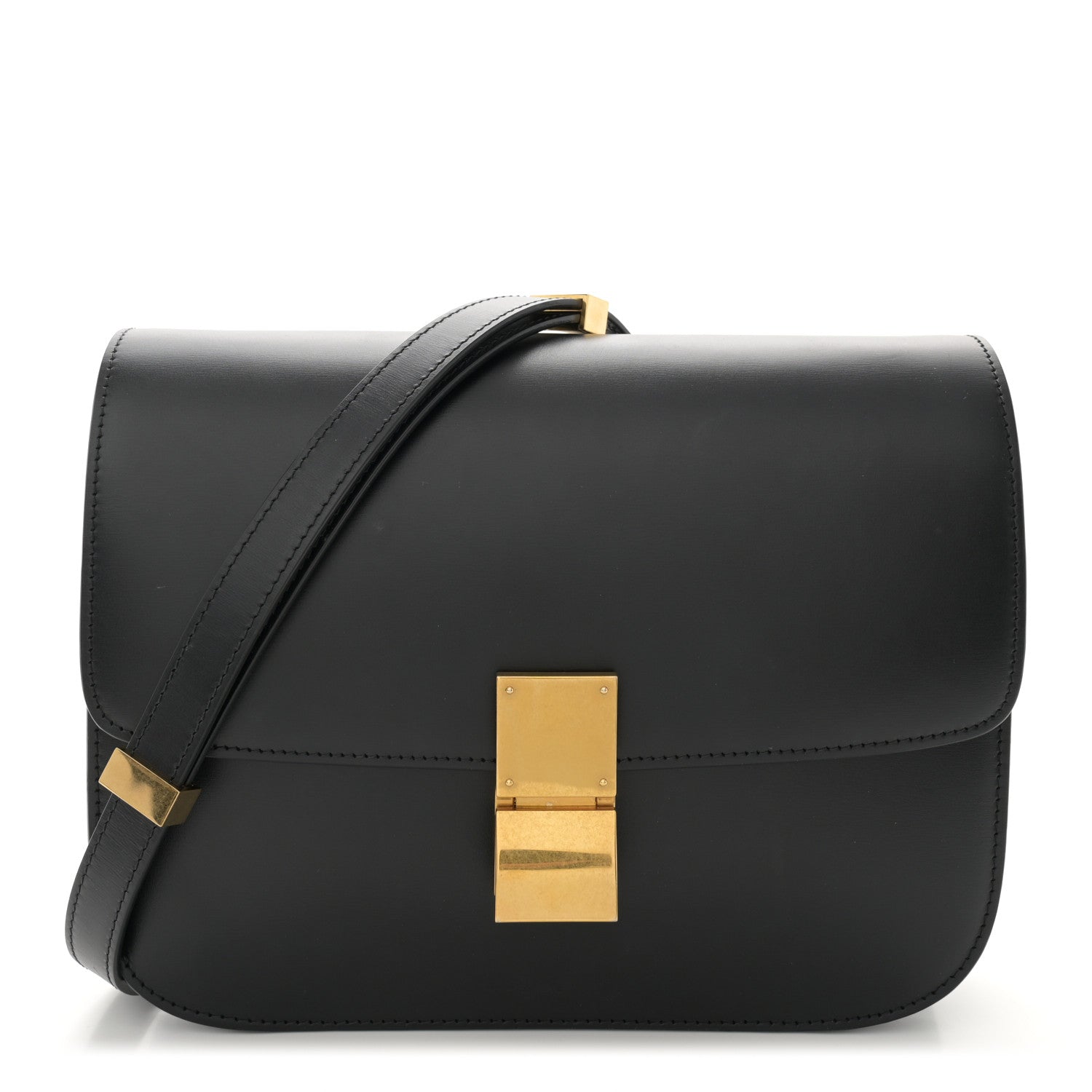 Celine Box Calfskin Medium Classic Box Flap Bag Black 1 of 13
