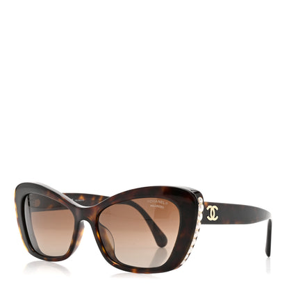 Chanel Acetate Pearl Cat Eye CC Sunglasses 5481-H-A Tortoise 1 of 8